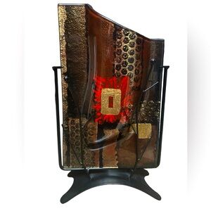 Benjamin Chang Glass Fused Vase/Art